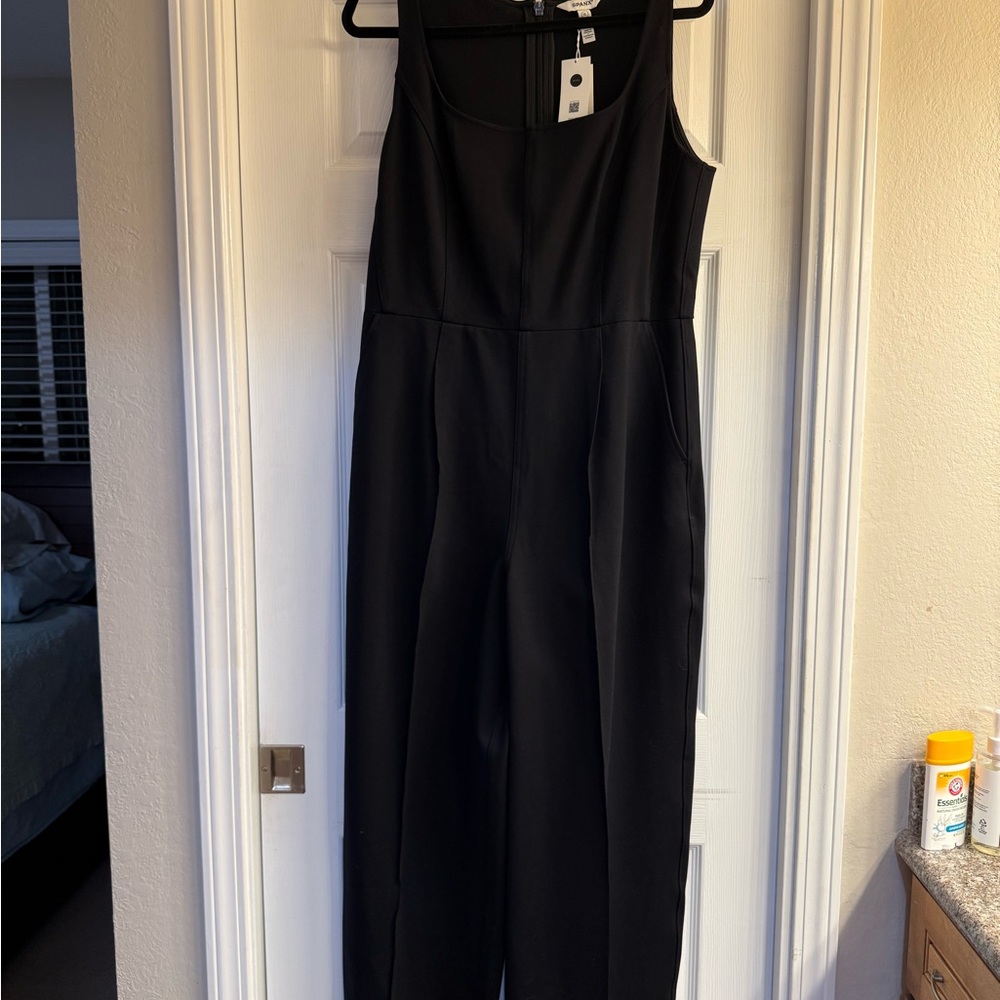 SPANX Elegant Black Sleeveless Jumpsuit - NEW WITH TAGS